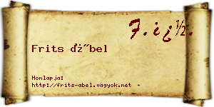Frits Ábel névjegykártya